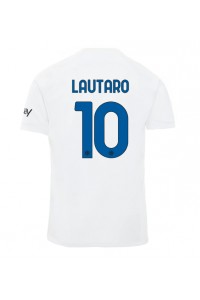 Fotbalové Dres Inter Milan Lautaro Martinez #10 Venkovní Oblečení 2023-24 Krátký Rukáv